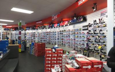 Wall of footwear.